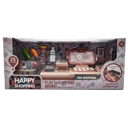 Edukacyjna sklepowa kasa fiskalna - mikrofon, waga, koszyk, akcesoria Przecena 4-1972256