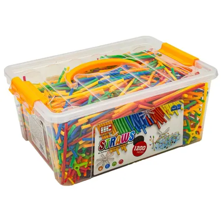 Słomki Konstrukcyjne, Klocki, Patyczki ok. 1200 Sztuk Kuferek Przecena 1