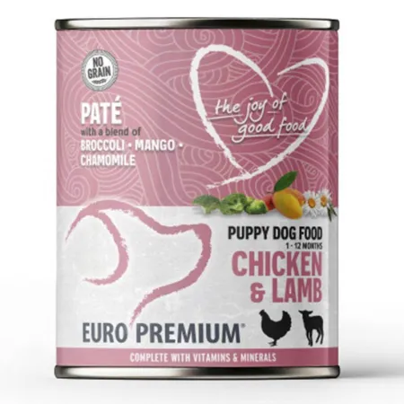 Euro Premium Pate Puppy Chicken & Lamb - mokra karma dla szczeniąt kurczak i jagnięcina 400g