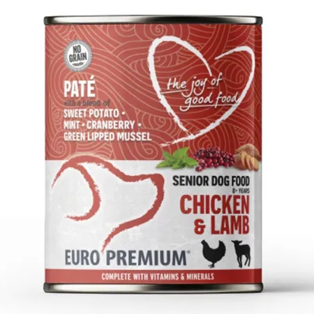 Euro Premium Pate Senior Chicken & Lamb - mokra karma dla psa seniora kurczak i jagnięcina 400g