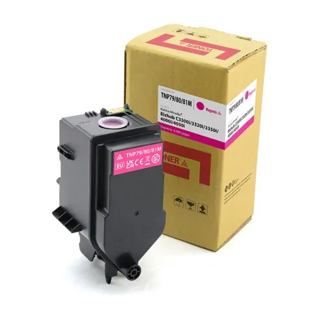 Toner Cartridge Web Magenta Minolta TNP79M  zamiennik AAJW350, AAJW3D0 UWAGA- nie pasują do Minolty C3350 (znaczenie ma brak litery I) i wtedy  należy