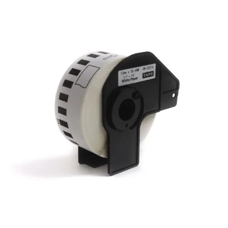 Etykiety JetWorld Zamiennik Brother DK Czarny na Białym 12mm*30.48m  DK22214, DK-22214, DK22.214