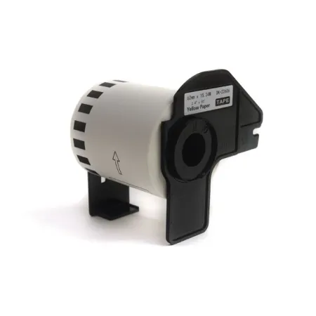 Etykiety JetWorld Zamiennik Brother DK Czarny na Żółtym 62mm*15.24m DK22606, DK-22606, DK22.206