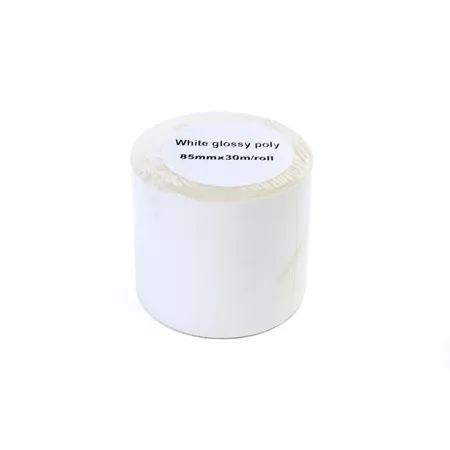 Etykiety błyszczące w rolce JetWorld Białe 85mm*30m zamiennik do Epson TM-3500 (rolka z perforacją wzdłużną, wielkość rdzenia 51mm)