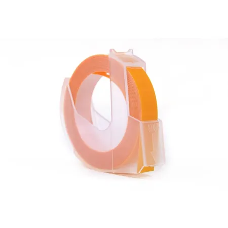 Taśma 3D JetWorld Zamiennik Dymo Biały na Żółtym (do wytłaczania, emboss) 9mm x 3m (S0898170) (10szt.)