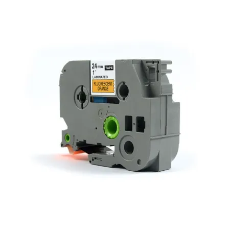 Taśma JetWorld Czarny na Fluorescencyjnym Pomarańczowym Zamiennik Brother 24mm x 8m TZe-B51 (TZEB51, TZB51, TZ-B51, AZE-B51, AZEB51)