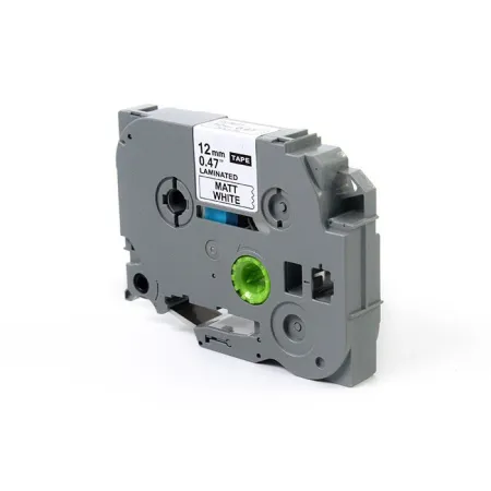 Taśma JetWorld Czarny na Matowym Białym Zamiennik Brother 12mm x 8m TZe-M231 (TZEM231, TZM231, TZ-M231, AZEM231, AZE-M231)