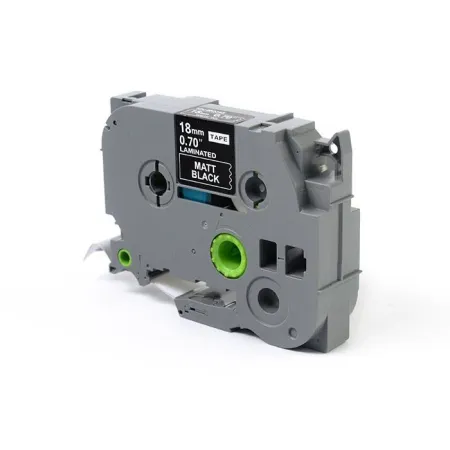 Taśma JetWorld Biały na Matowym Czarnym Zamiennik Brother 18mm x 8m TZe-MQ345 (TZEMQ345, TZMQ345, TZ-MQ345, AZEMQ345, AZE-MQ345)