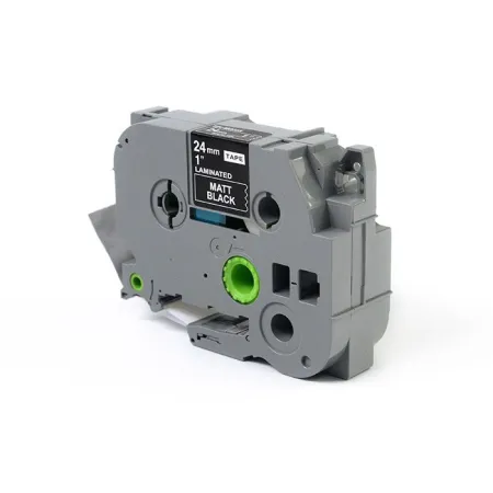 Taśma JetWorld Biały na Matowym Czarnym Zamiennik Brother 24mm x 8m TZe-MQ355 (TZEMQ355, TZMQ355, TZ-MQ355, AZEMQ355, AZE-MQ355)