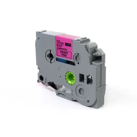 Taśma JetWorld Czarny na Jagodowo-różowym Zamiennik Brother 12mm x 8m TZe-MQP31 (TZeMQP31, TZMQP31, TZ-MQP31, AZeMQP31, AZe-MQP31)