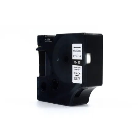 Taśma JetWorld Zamiennik Dymo Rhino Czarny na Białym 19mm x 3,5m Nylonowa, Nylon (18489) (S0718120)