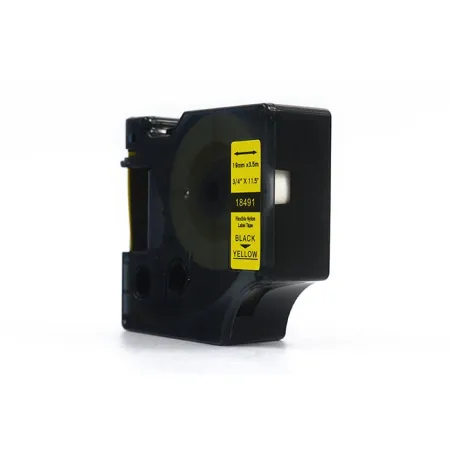 Taśma JetWorld Zamiennik Dymo Rhino Czarny na Żółtym 19mm x 3,5m Nylonowa, Nylon (18491) (S0718090)