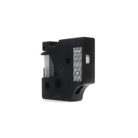 Taśma JetWorld Zamiennik Dymo D1 Biały na Przezroczystym 9mm x 7m  LM100, LM100Plus, LM100Series, LM120P, LM280, LM300, LM350, LM350D, LM350Series, LM