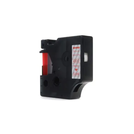 Taśma JetWorld Zamiennik Dymo D1 Czerwony na Przezroczystym 6mm x 7m  LM100, LM100+, LM200, LM300, LM400, LM420P, LM350, LM350D, LM360D, LM450D, LM260