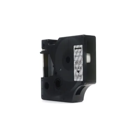 Taśma JetWorld Zamiennik Dymo D1 Czarny na Przezroczystym 12mm x 7m LM100, LM100+, LM200, LM300, LM400, LM420P, LM350, LM350D, LM360D, LM450D, LM260P,