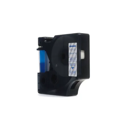 Taśma JetWorld Zamiennik Dymo D1 Niebieski na Przezroczystym 12mm x 7m LM100, LM100+, LM200, LM300, LM400, LM420P, LM350, LM350D, LM360D, LM450D, LM26