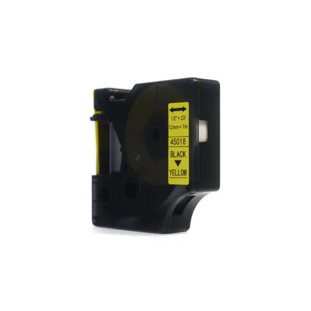 Taśma JetWorld Zamiennik Dymo D1 Czarny na Żółtym 12mm x 7m LM100, LM100+, LM200, LM300, LM400, LM420P, LM350, LM350D, LM360D, LM450D, LM260P, LM120P,