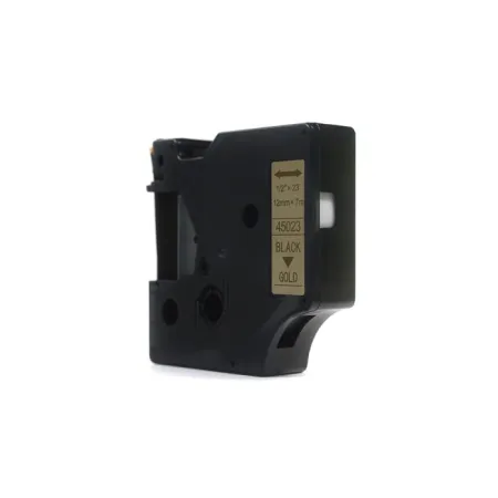Taśma JetWorld Zamiennik Dymo D1 Czarny na Złotym 12mm x 7m LM100, LM100+, LM200, LM300, LM400, LM420P, LM350, LM350D, LM360D, LM450D, LM260P, LM120P,