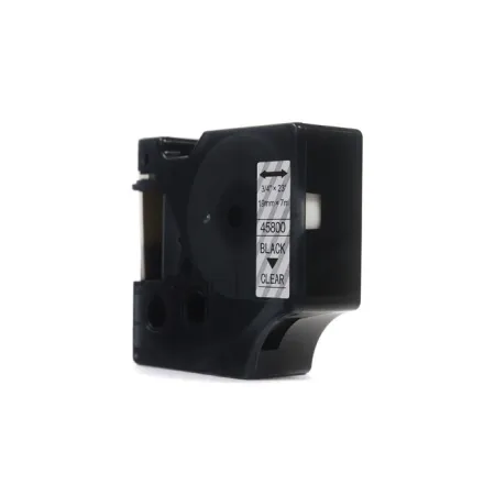 Taśma JetWorld Zamiennik Dymo D1 Czarny na Przezroczystym, 19mm x 7m (45800) (S0720820)