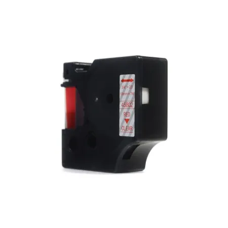 Taśma JetWorld Zamiennik Dymo D1 Czerwony na Przezroczystym, 19mm x 7m (45802) (S0720820)