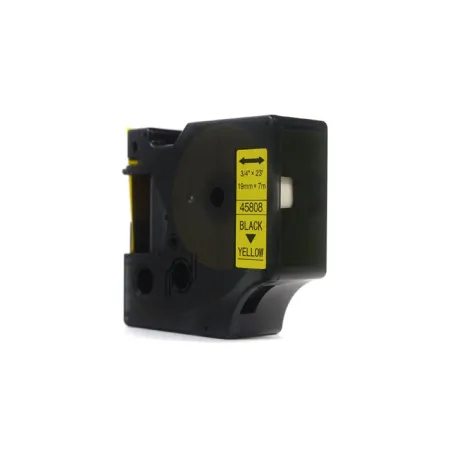 Taśma JetWorld Zamiennik Dymo D1 Czarny na Żółtym, 19mm x 7m (45808) (S0720880)