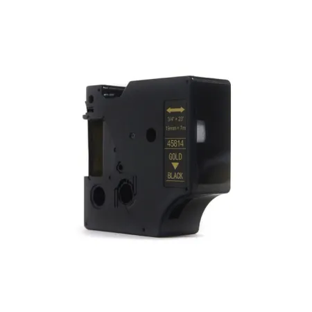 Taśma JetWorld Zamiennik Dymo D1 Złoty na Czarnym, 19mm x 7m (45814)