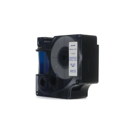 Taśma JetWorld Zamiennik Dymo D1 Niebieski na Białym, 24mm x 7m (53714)