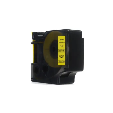 Taśma JetWorld Zamiennik Dymo D1 Czarny na Żółtym, 24mm x 7m (53718)