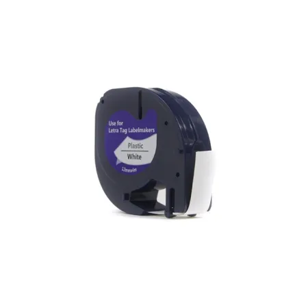 Taśma JetWorld Zamiennik Dymo LetraTag Czarny na Białym, 12mm x 4m (59422, 91201, 91331, 91221) (S0721560, S0721610, S0721660)