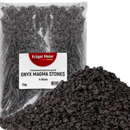 Kruger Meier Onyx Magma Stones 4-8 mm - Żwirek do akwarium 2kg-1994779