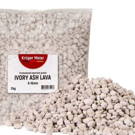 Kruger Meier Ivory Ash Lava 8-16 mm - Żwirek do akwarium 2kg-1997071
