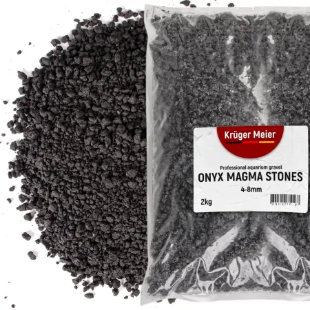 Kruger Meier Onyx Magma Stones 4-8 mm - Żwirek do akwarium 2kg-1997123