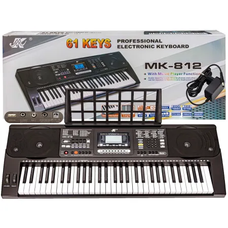 Keyboard Organy 61 Klawiszy Zasilacz MK-812 Przecena 9