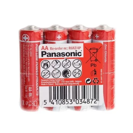 Bateria Cynkowo-węglowa Panasonic 1,5V R6 AA - Blister 4 Sztuki-2002342