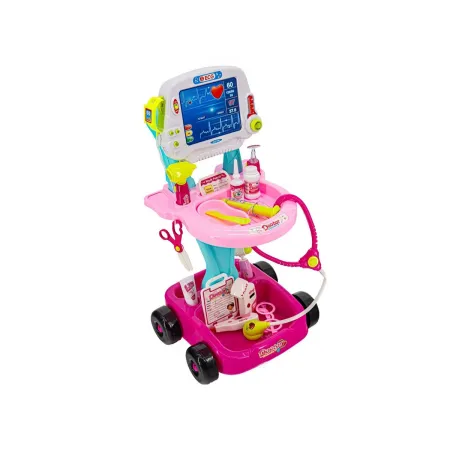Wózek Lekarski Dla Dziewczynki Z Akcesoriami, Zestaw Doktora Różowy Przecena 3