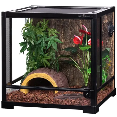 Repti-Zoo Glass Terrarium 45x45x45cm - szklane terrarium z metalową siatką-2025499
