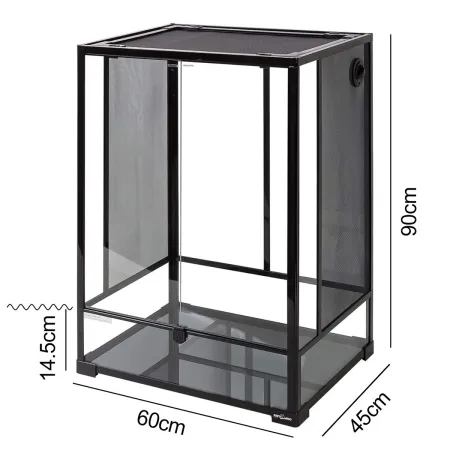 Repti-Zoo Glass Terrarium 60x45x90cm - szklane terrarium z metalową siatką-2025517