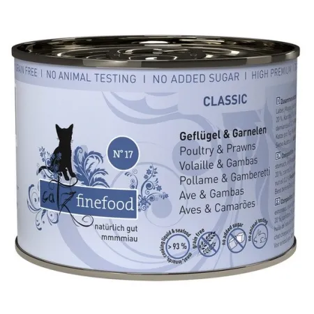 Catz Finefood Classic N.17 Drób i Krewetki puszka 200g