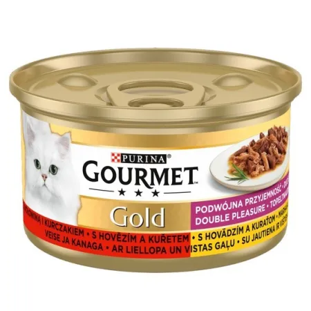 Gourmet Gold Wołowina i kurczak w sosie 85g-2027066