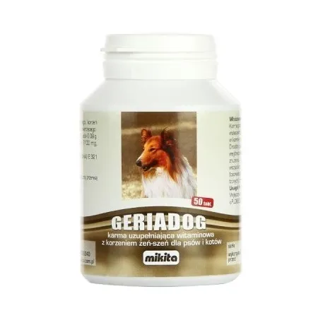 Mikita Geriadog 50 tabletek - preparat dla starszych lub osłabionych psów i kotów-2027103