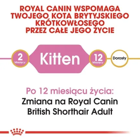 Royal Canin British Shorthair Kitten karma sucha dla kociąt, do 12 miesiąca, rasy brytyjski krótkowłosy 2kg-2027502