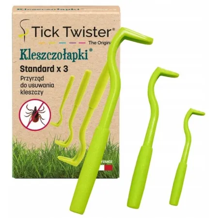 Kleszczołapki - przyrząd do usuwania kleszczy - haczyki 3szt