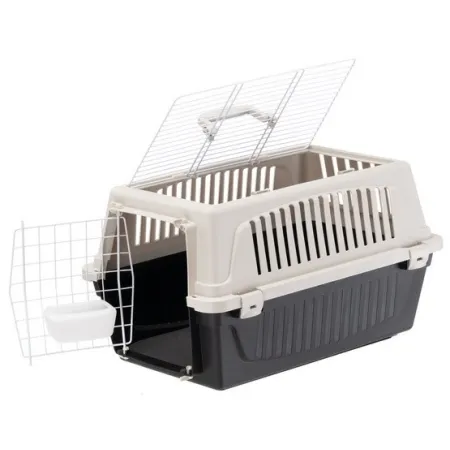 Ferplast Atlas 20 Open - transporter z otwieranym sufitem beżowo-czarny [73016099]-2028843