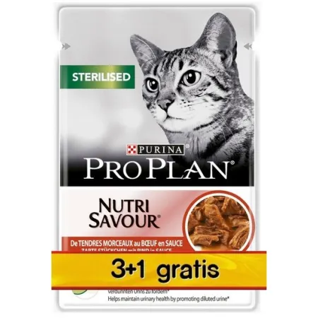 Purina Pro Plan Cat Sterilised wołowina saszetka 4x85g 3+1 gratis-2029426