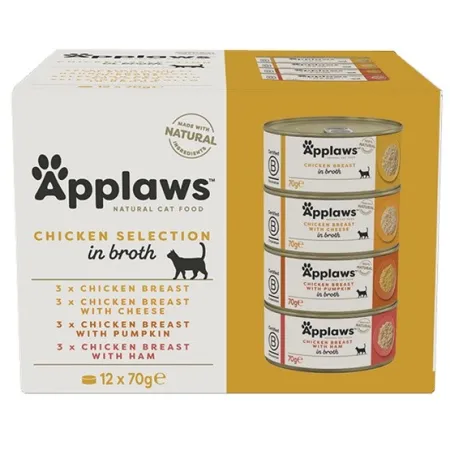 Applaws puszki dla kota Multipack Chicken 12x70g