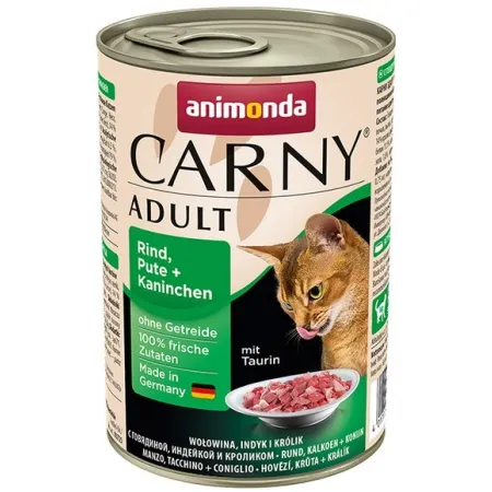 Animonda Carny Adult Wołowina, Indyk + Królik puszka 400g-2029885