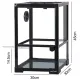 Repti-Zoo Glass Terrarium 30x30x45cm - szklane terrarium z metalową siatką-2025408