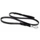 Dingo Smycz skórzana natłuszczana z zaplatanymi elementami 0,8x230cm czarna