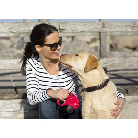 Flexi New Classic Smycz taśma M 5m czerwona [FL-2206]-2030786