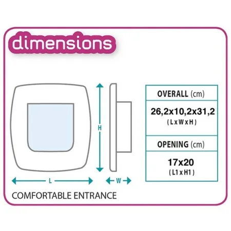 Ferplast Swing 9 Drzwiczki brązowe [72105012]-2030957